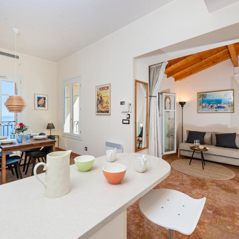 MAISON GARAVAN - Somptueux 2 pièces - Vue Mer - Menton - Apartamento de 1 dormitorio con vistas al mar - 25
