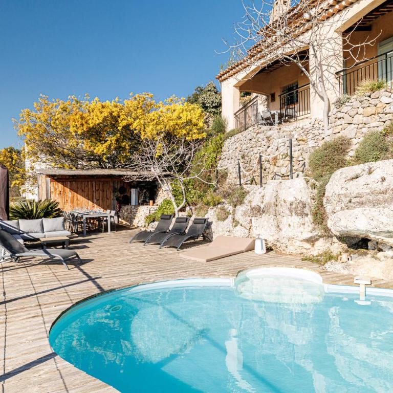 VILLA LAVANDINE - Maison Provencale avec Piscine - Magnifique vue - Maison de Vacances 3 Chambres - 50