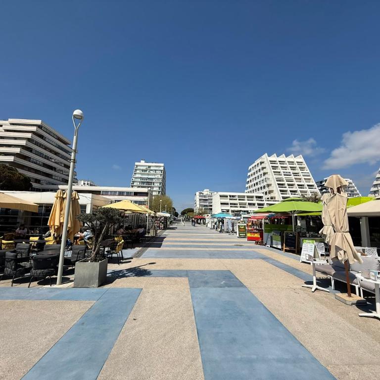 Appart Grande motte Quartier Couchant - Parking - Balcon- Piscine - Plage 300m - One-Bedroom Apartment - 32