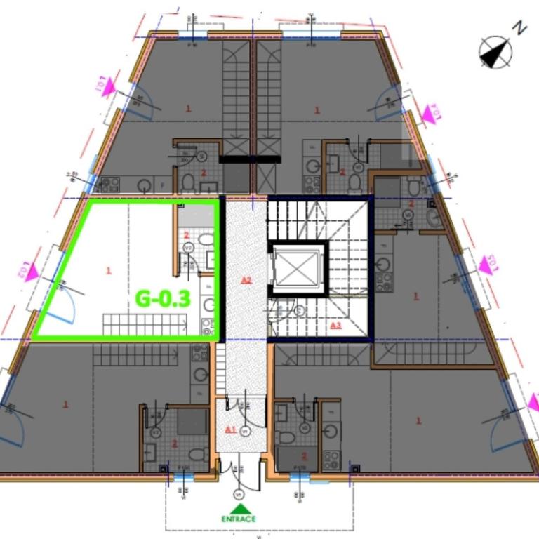 Mini Condos 3 D1, Ground floor with private patio - Studio Apartment with One Double Bed - 2