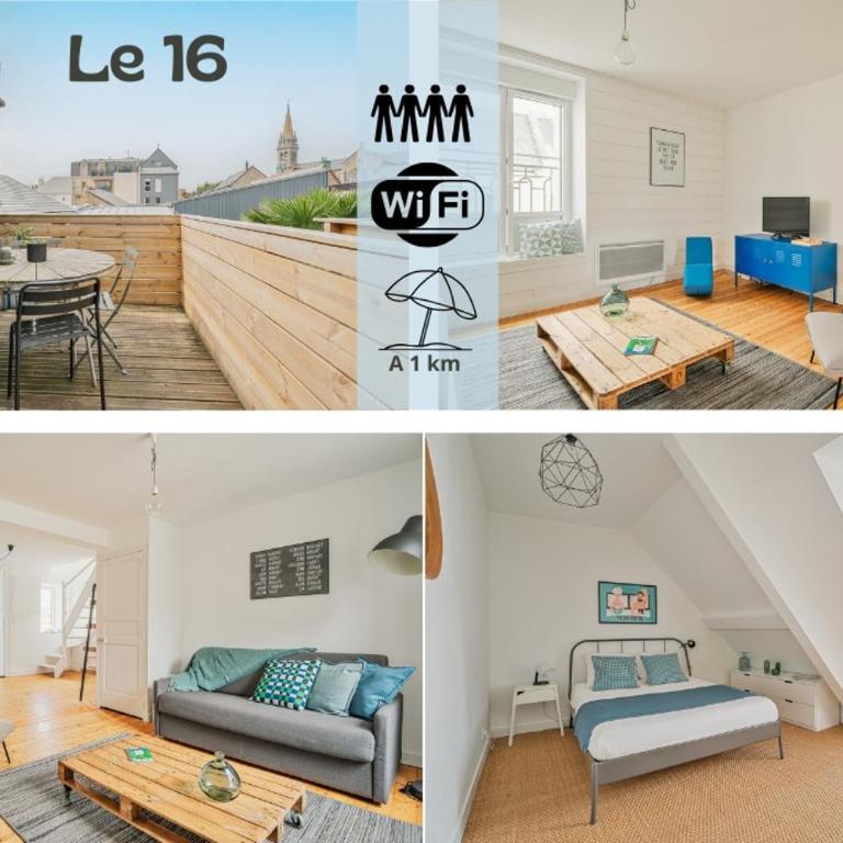 Le 16 - T3 - terrasse proche plage et centre - WIFI - Appartamento con 2 Camere da Letto e Terrazza - 1
