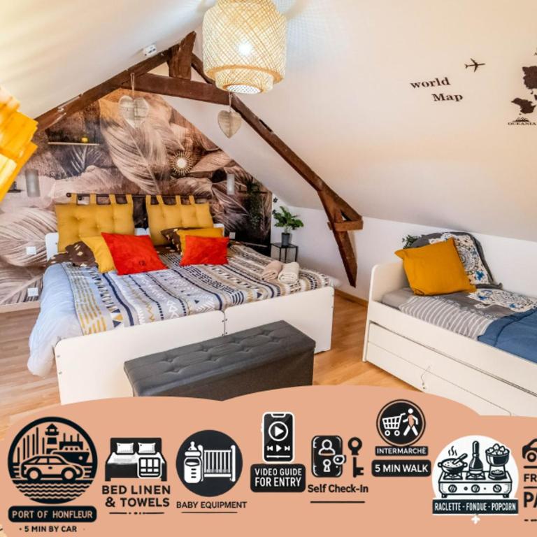 Le Cocon Honfleur Plage 10min - Appartement 2 Chambres - 1