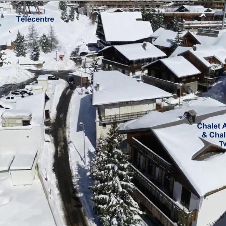 Chalet Alpe d'Huez 1850-Sea and Mountain Pleasure Avec 2 appartements- 1 Appartement 3 Chambres 8 Couchages - 3 Salles d'eau et 1 Appartement 5 Chambres 12 Couchages 5 Salles d'eau - Jacuzzi et Sauna -Pieds des Pistes et Centre - Appartement avec Balcon - 6