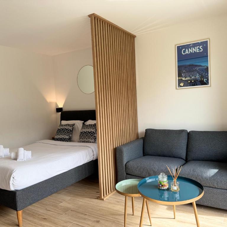 Studio Riviera, Centre-ville Cannes, Terrasse, Clim - Apartment mit 1 Schlafzimmer - 2