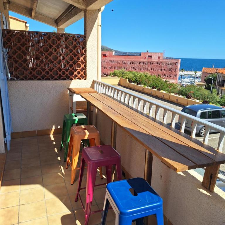 Rare location vacances appartement Banyuls vue mer avec parking - One-Bedroom Apartment - 2
