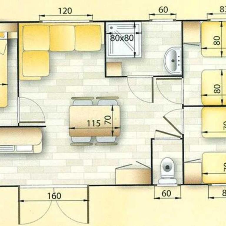 ZEcamping 4 étoiles familial hammam bain à remous et sauna - Three-Bedroom House - 16