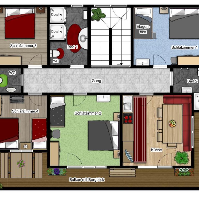 Ferienhaus Schweinberger - Four-Bedroom Apartment with Balcony and 2 Bathrooms - 14