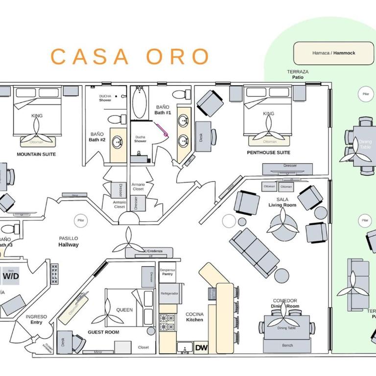 Casa Oro - Huge Penthouse & Terrace - Romantic Zone - 3 Bedrooms - 3 Bath - Three-Bedroom Apartment - 37