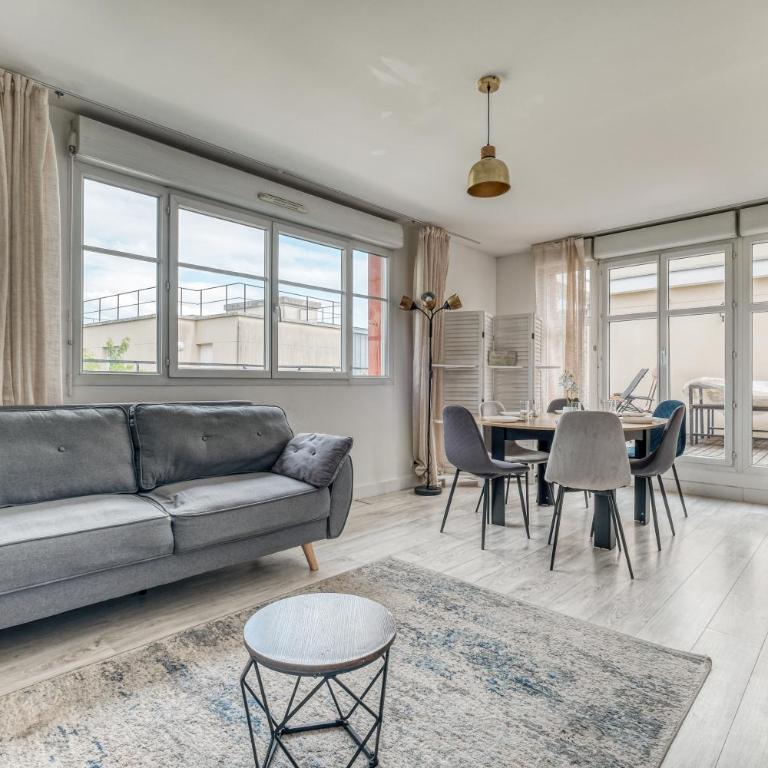Appartement family terrasse 6-7pers proche Disney et gare - Two-Bedroom Apartment - 1