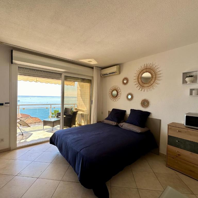 Studio vue mer limitrophe à Monaco - Appartement-Studio avec 1 Lit Double - 12