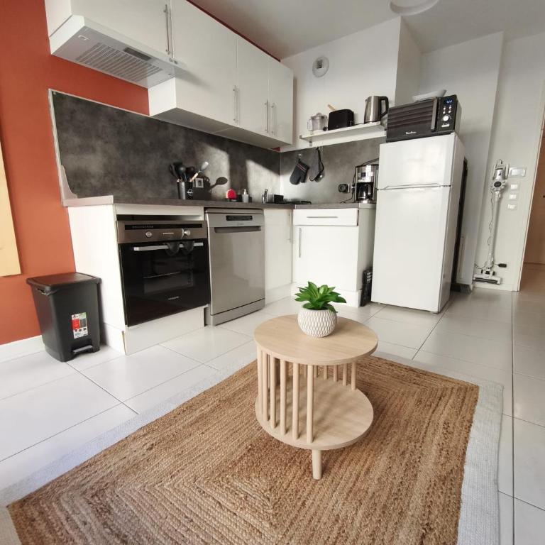 Studio calme et paisible, climatisé avec terrasse au dernier étage, 100m du tramway et 20 min de la promenade des anglais - Appartement 1 Chambre - 2