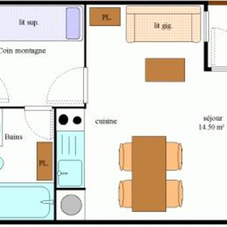 Appartement cosy à Aussois pour 3/4 pers, proche navettes - Estudio - 6