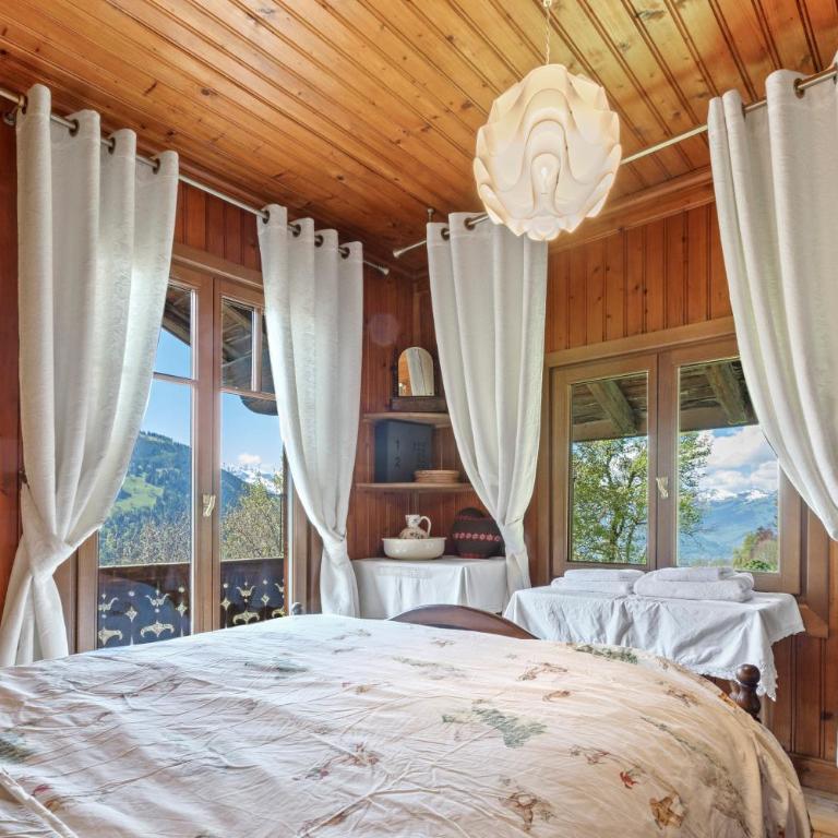 Grand chalet rustique à Gryon, avec vue et cheminée - Chalet - 6
