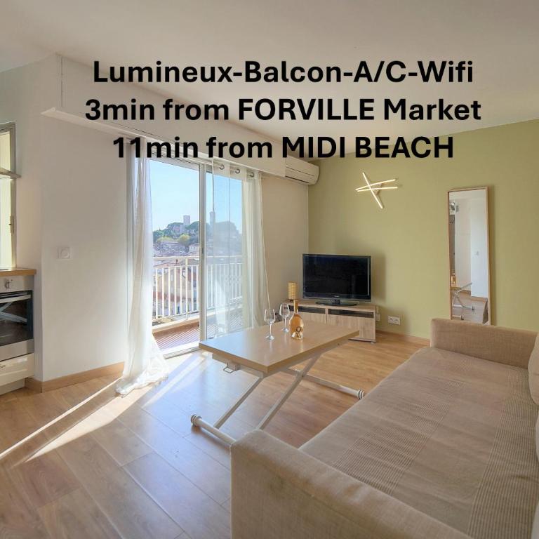 Studio Moderne BALCON, proche FORVILLE- CENTRE CANNES A0B198 - Studio-Apartment mit Balkon - 1