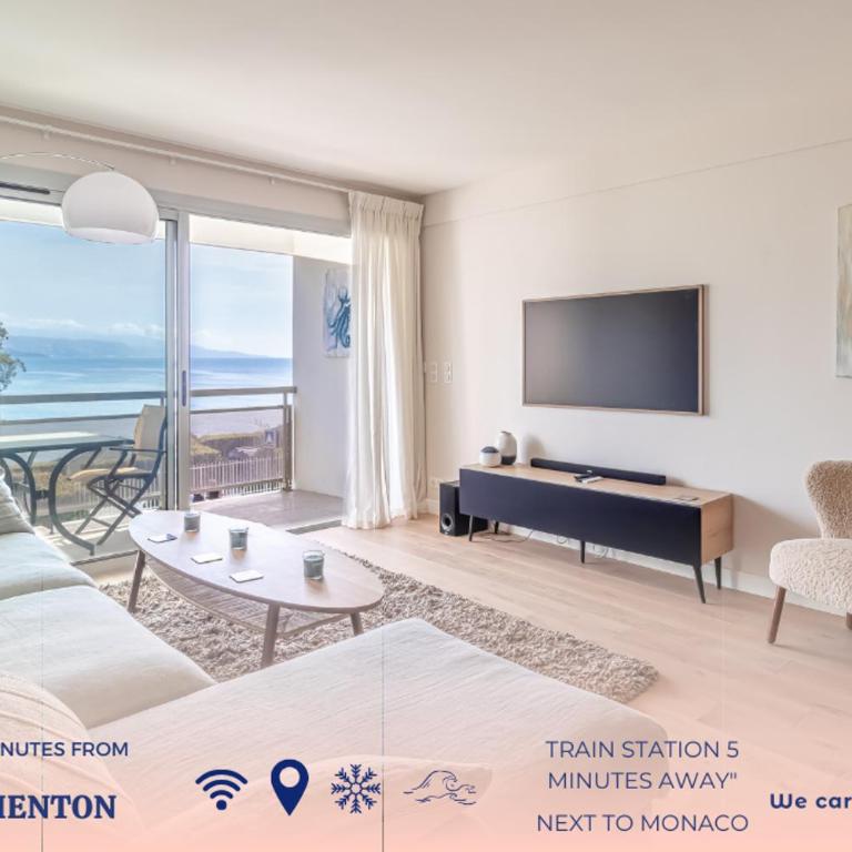 magnificent 2-room apartment sea view Roquebrune - Chambre Simple - Vue sur Mer - 2