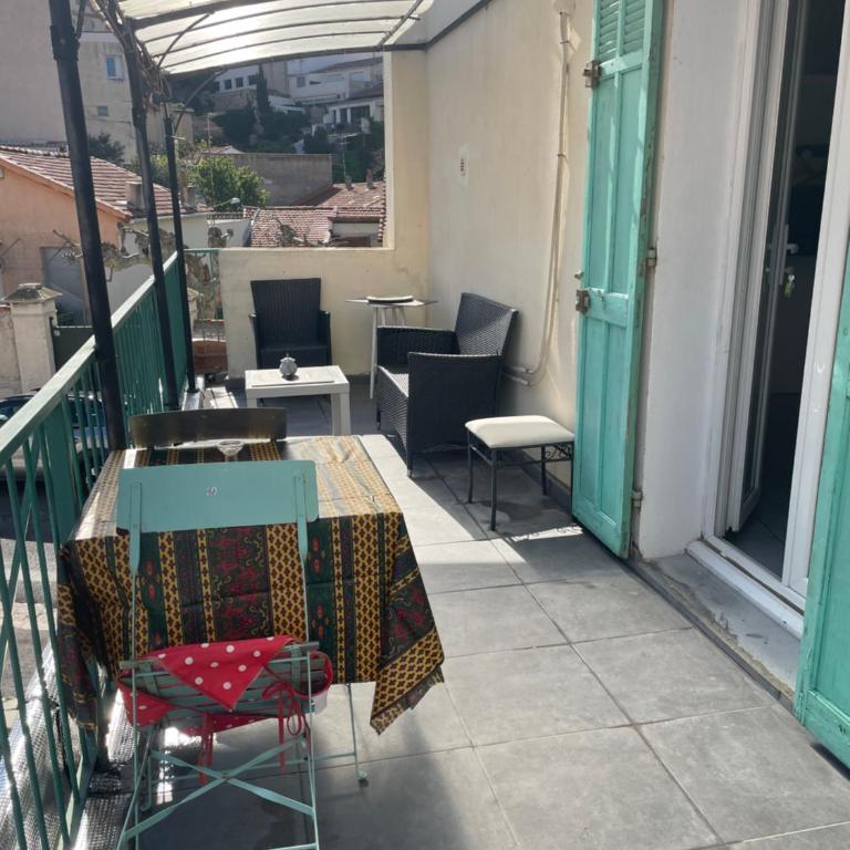 Stud terras Ville Corniche 2 pers stat gratuit rue Modif suivt possib et accord exclusif - Studio avec Terrasse - 5