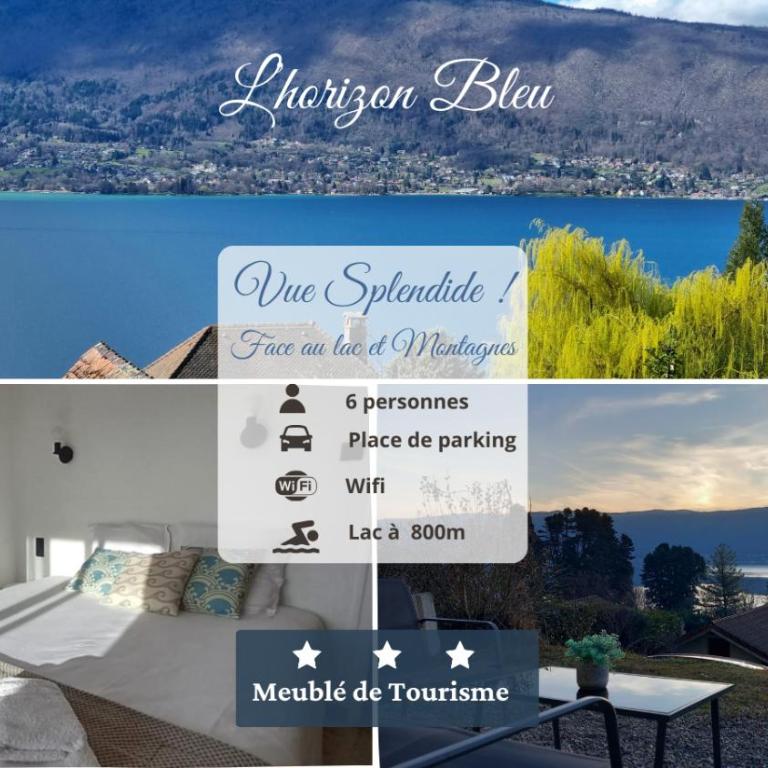 Splendide Vue sur le Lac ! 5mn des plages, parking privé - Appartement 2 Chambres - 1