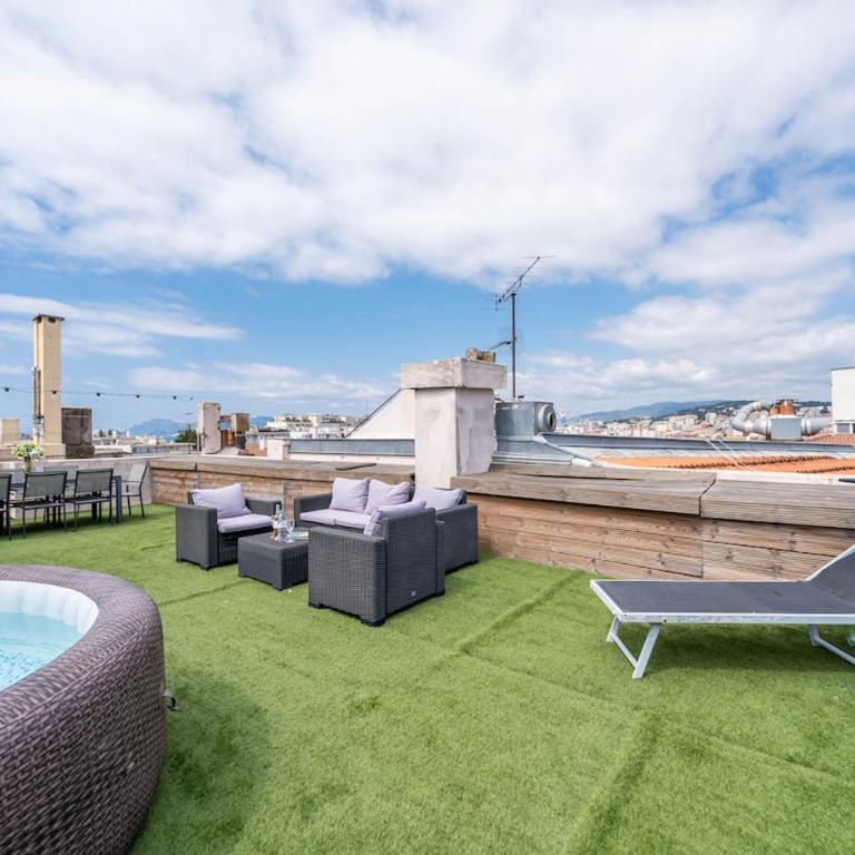 Studio Rooftop SCLS - Terrasse, Jacuzzi, Rue d'Antibes - Studio - 10