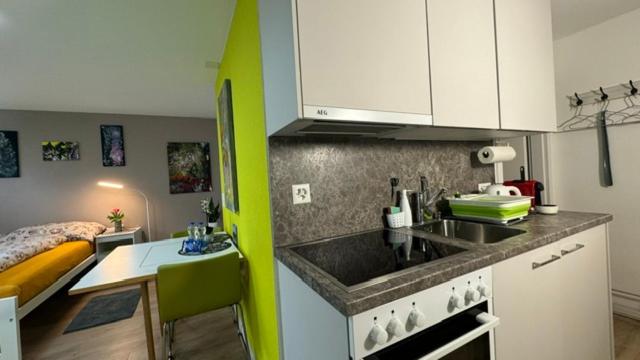 HEART Studio Visp Zentrum I ruhig I Single I Paare I Küche - Deluxe Studio mit Doppelbett - 6