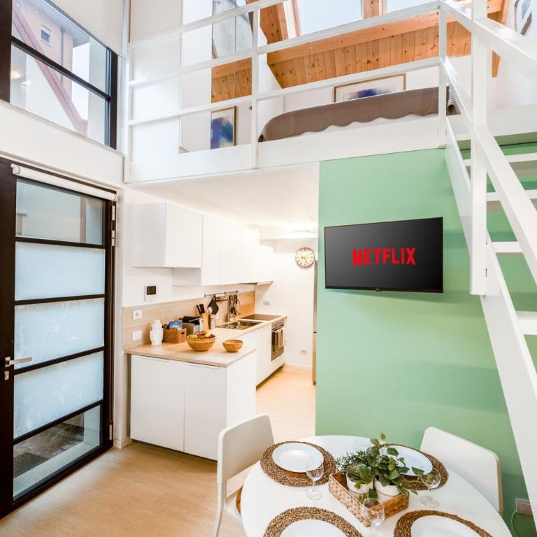 Luminoso Loft - M5 Cagranda - Free Wi -fi - Appartamento con 2 Camere da Letto - 7