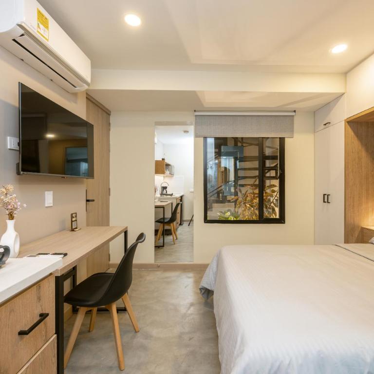 Aparta estudio en el Poblado - AC y Wi Fi - Apartamento de 1 dormitorio - 3
