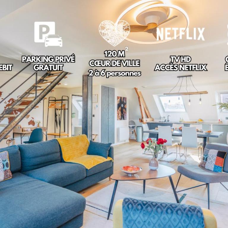 Elegant 120m2-Face cathedrale-6 pers-free Parking - Appartement 2 Chambres Deluxe - 1