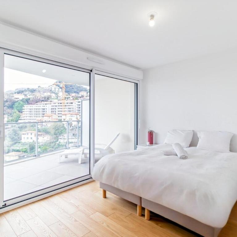 Sun Paradise -Stylish Flat-Rooftop Pool Access-Monaco View - Appartement 2 Chambres avec Balcon et Vue sur la Mer - 15