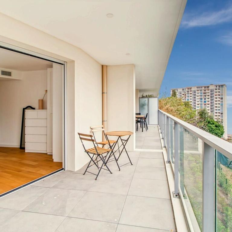 Sun Paradise -Stylish Flat-Rooftop Pool Access-Monaco View - Appartement 2 Chambres avec Balcon et Vue sur la Mer - 25