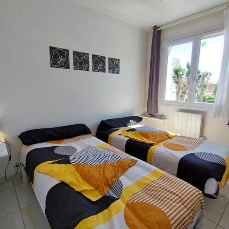 T3 confortable avec terrasse et parking à 100m de la plage, pour 6 personnes à Narbonne-Plage - FR-1-795-64 - Apartamento - 13
