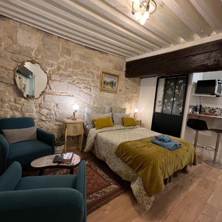 Élégant studio Cœur du Centre ville avec WIFI - Studio Lit Queen-Size - 5