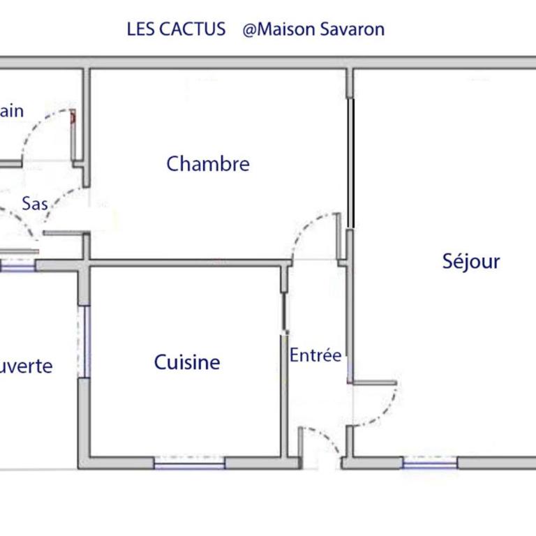 Les Cactus #MaisonSavaron - 52m2 - Terrasse - Appartement 1 Chambre - 62