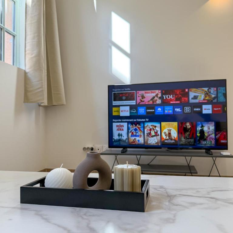 T2 luxe 100m Port 2Toulon Clim Wifi fibre SmartTV - Appartamento con 1 Camera da Letto - 7