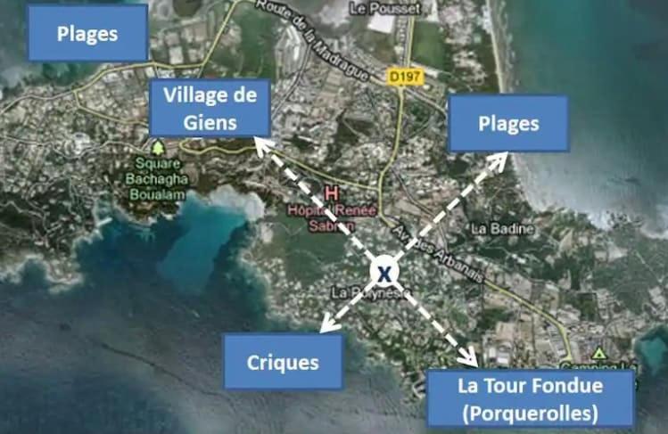 Joli F3 , 4 pers, villa Mahana , plein pied sur jardin , domaine privé criques et plages à pied - Apartment mit 2 Schlafzimmern - 30