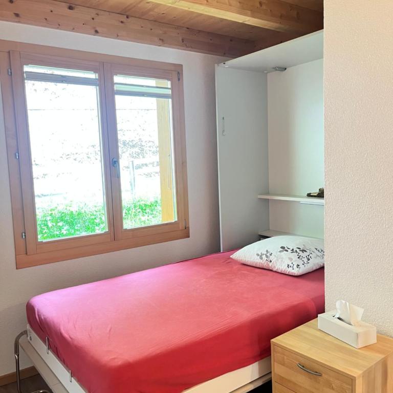 Bed & Breakfast in car-free Wengen - Hop in Nest BnB - Deluxe Zweibettzimmer - 11