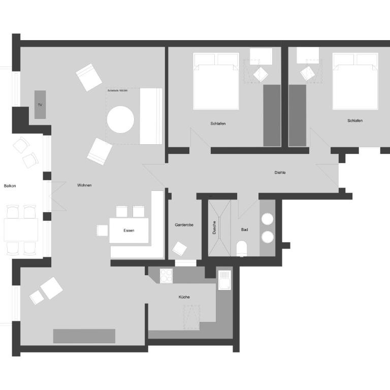 Ferienhaus Riss - Apartment mit 2 Schlafzimmern und Balkon - 4