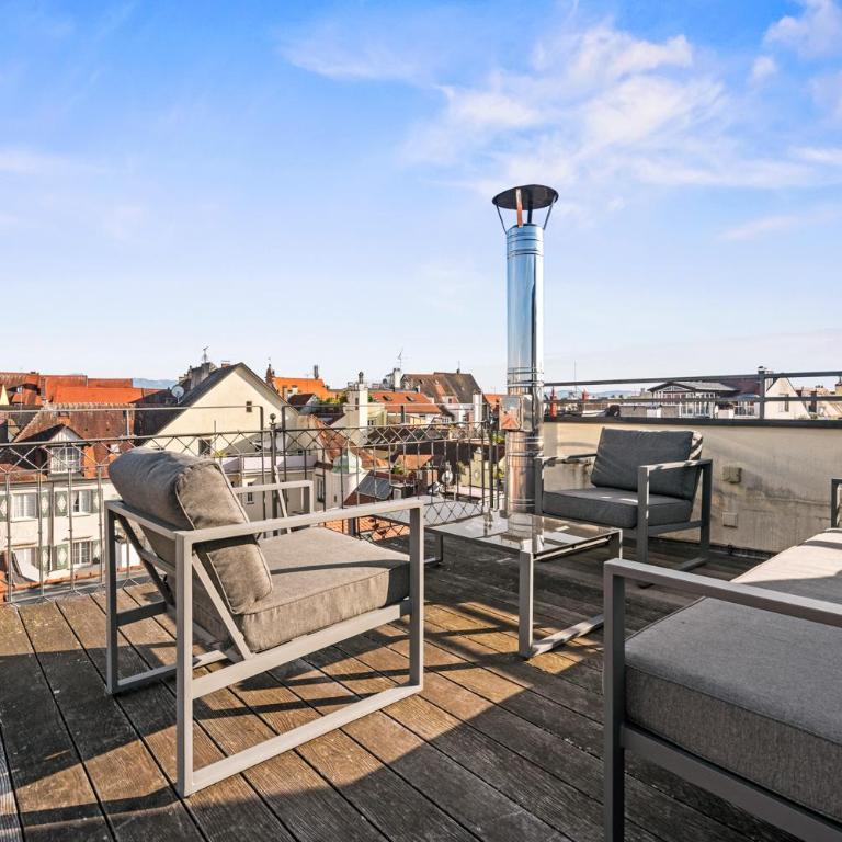 Ferienwohnung Insel-Loft - Maisonette auf der Insel, exklusiv mit Dachterrasse - Appartamento con Vista Lago - 17