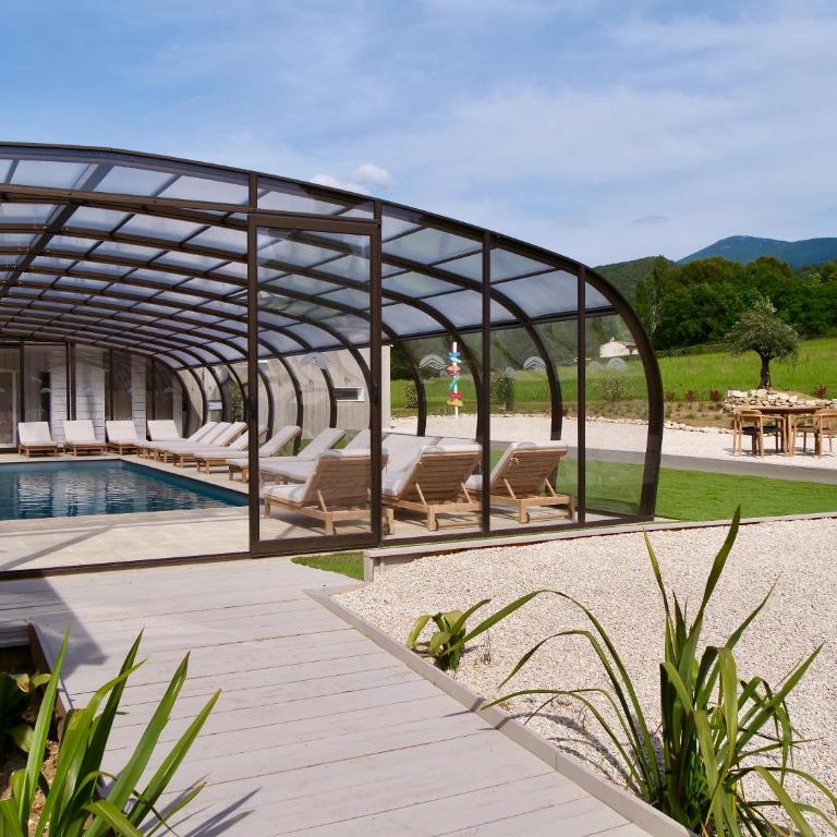 Hôtel et SPA des sources du gros noyer - Deluxe Doppel-/Zweibettzimmer mit Gartenblick - 12