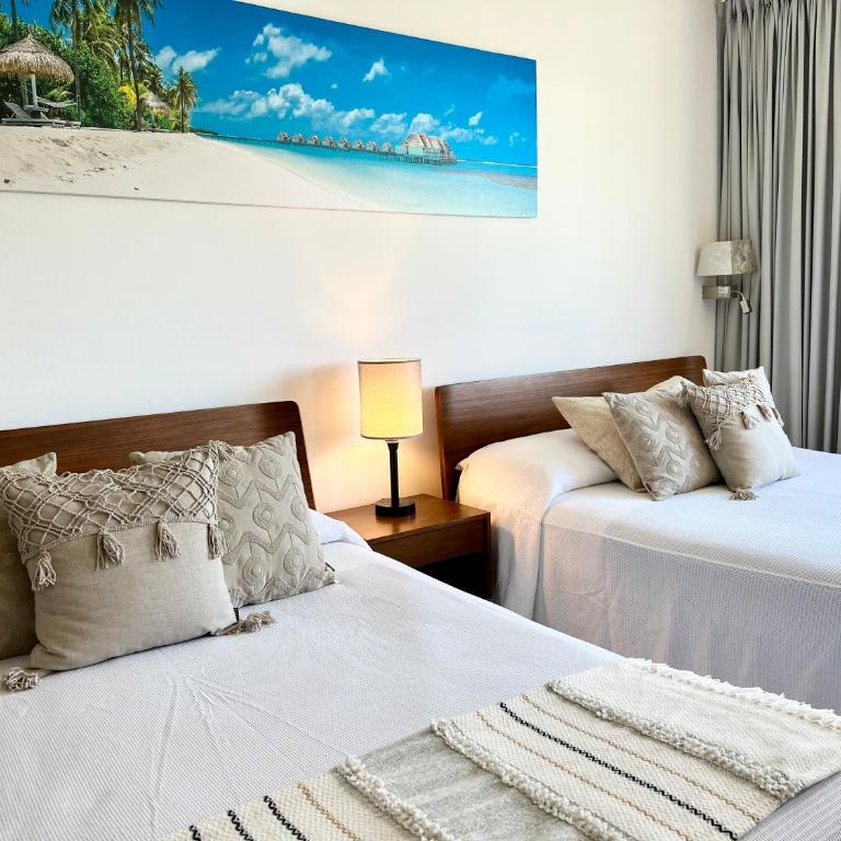 Luna, 2 Beds en la mejor ubicación de Cancún - Habitación Doble Deluxe - 2 camas dobles - 4