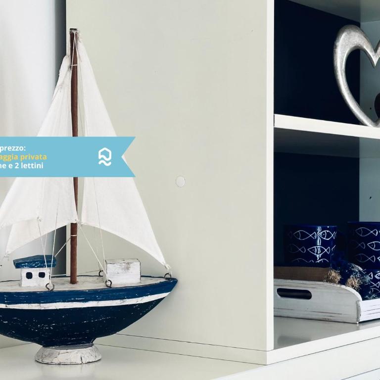 M413 - Marcelli, quadrilocale fronte mare con vista e spiaggia privata - Appartamento con 3 Camere da Letto e Vista Mare - 15