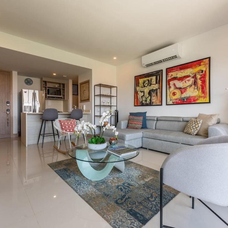 Beachfront Modern One-Bedroom Apartment with Pool, Parking - Apartamento de 1 dormitorio - 5