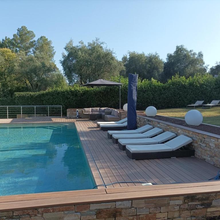 Villa 12 p entre Nice et Cannes piscine clim - Villa - 25