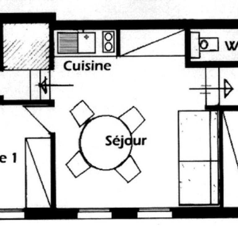 Les Saisies - 2 pièces cabine, 4 personnes, cosy - Appartement 1 Chambre - 7