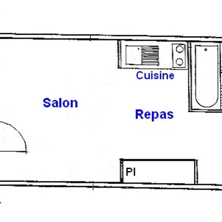 Studio-cabine 1 étoile aux Saisies, 4 personnes, balcon sud - Studio - 6