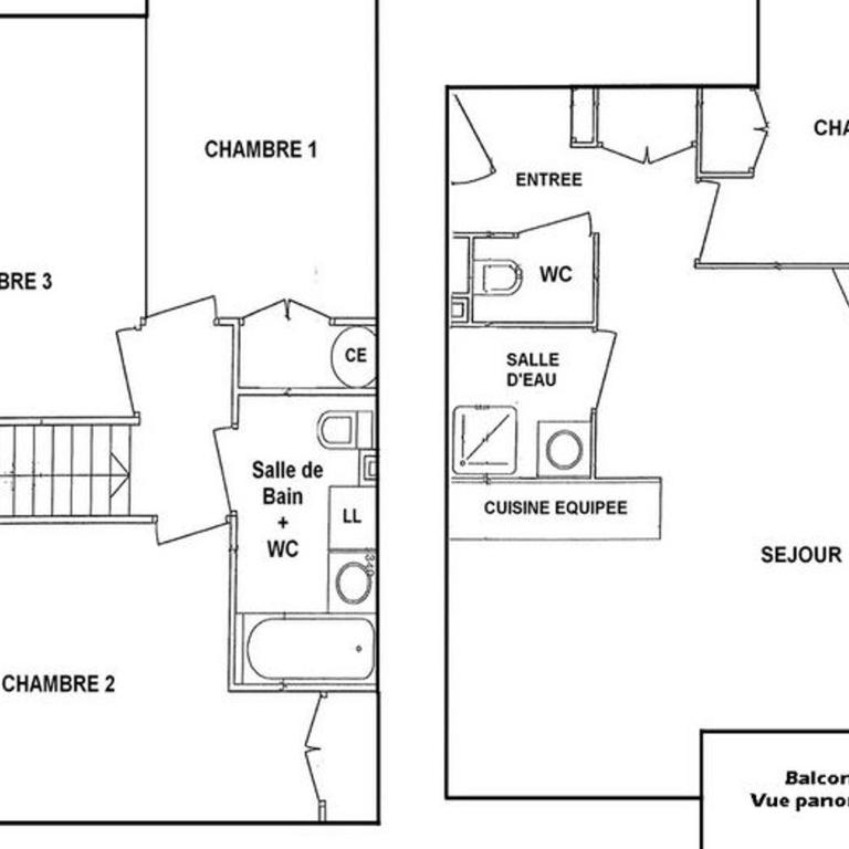 Appartement spacieux 5 pièces, 3 bains, park. - Four-Bedroom Apartment - 12