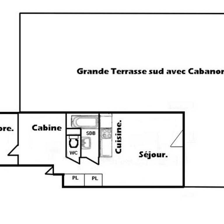 Beau 2 pièces cabine 7 pers, vue sur les pistes - Apartment mit 1 Schlafzimmer - 7