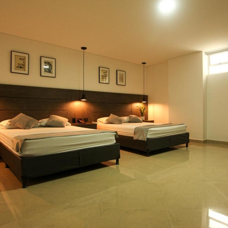 Hotel California Medellin - Habitación Doble - 2 camas - 1