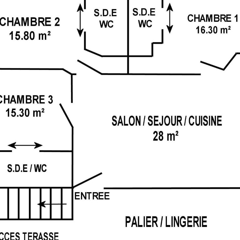 Maison de ville à St Nazaire, près du front de mer, climatisée, 3 chambres avec sdb privatives, WiFi - Maison 3 Chambres - 8