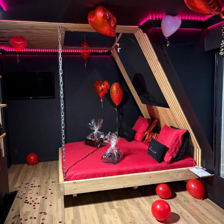 Suite romantique près de la plage avec Jacuzzi - DARK ROOM - Apartment mit 1 Schlafzimmer - 10