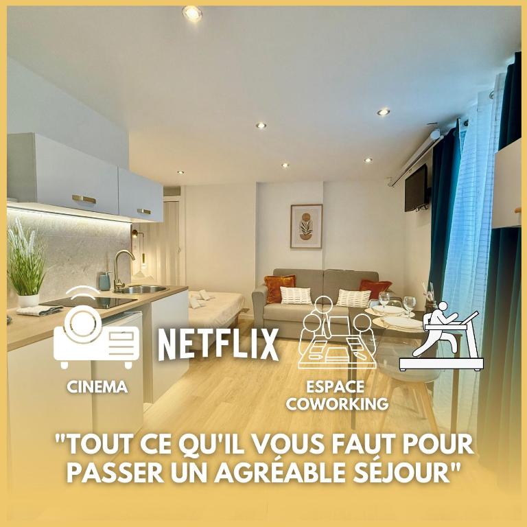 Studio 5 - Cinéma Sport Parking - DABNB - Appartement 1 Chambre - 1