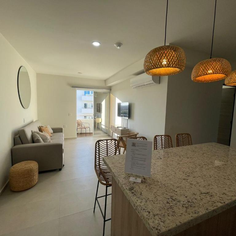Mazablue depa en laguna con playas artificiales - Two-Bedroom Apartment with Resort View - 15